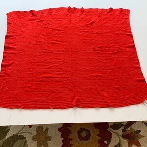 Tadpoles Cable Knit Vibrant Orange Baby Blanket Stroller Blanket